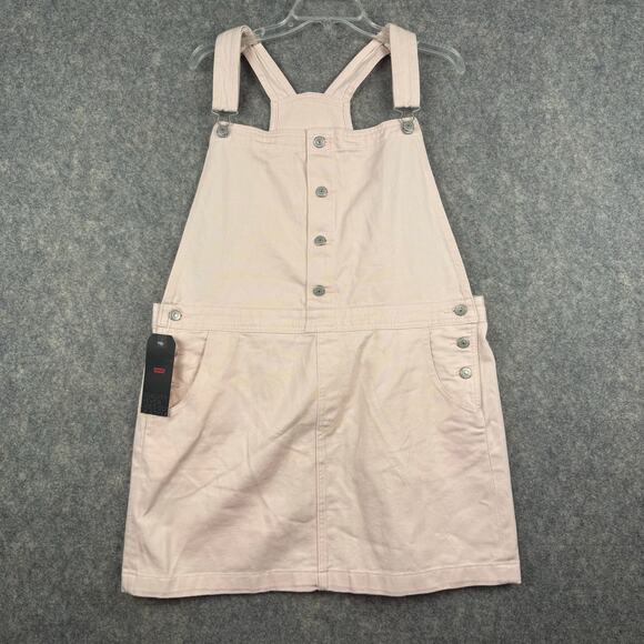 Levi’s Overall Skirt Romper Light Pink Size XL New NWT 335 - Picture 1 of 10